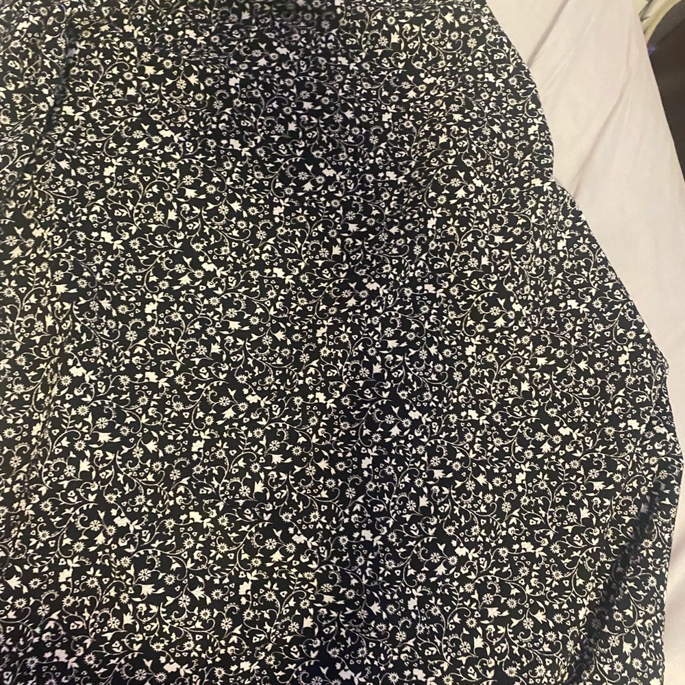 Black floral maxi skirt